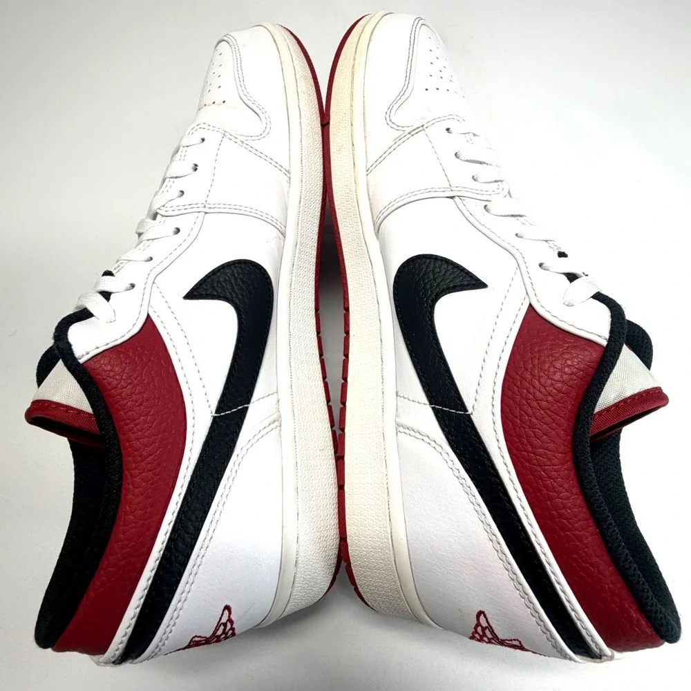 Air Jordan 1 Low Chicago Black Toe White Red‎ Black Men's Size 12 553558-118